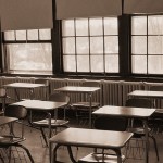 Desks in an Empty Classroom